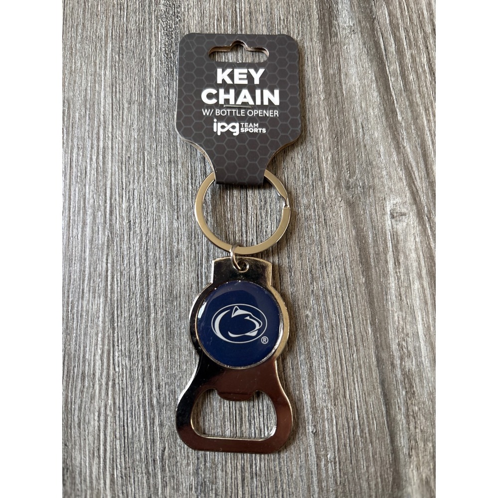 Penn State Nittany Lions Keychain Bottle Opener IPG Team Sports Navy Blue Silver